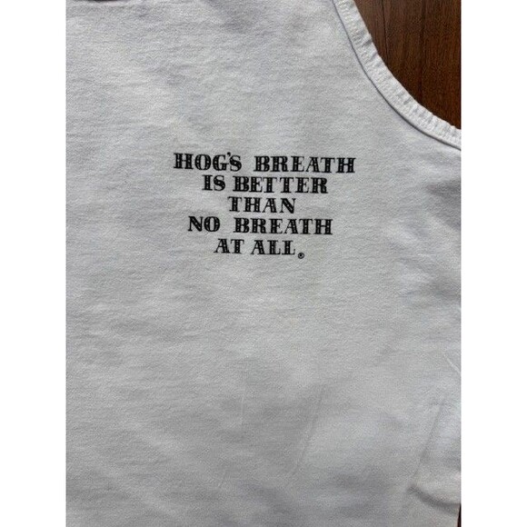 HOGS BREATH SALOON Tank Top White SML Key West Florida Better than No Breath VTG - Picture 4 of 8